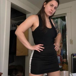 Tuxedo Stripe Tight Mini Skirt